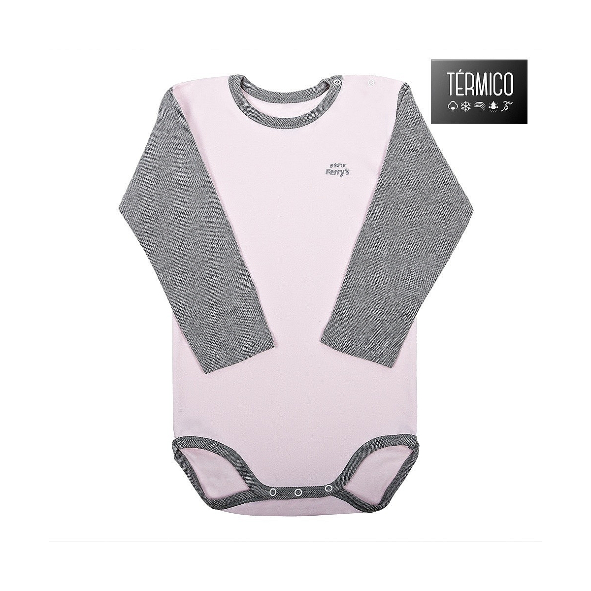 2808 LATERAL OPENING EMBROIDERED NAPPED THERMAL BODYSUIT