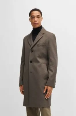 Abrigo slim fit en lana virgen y cashmere