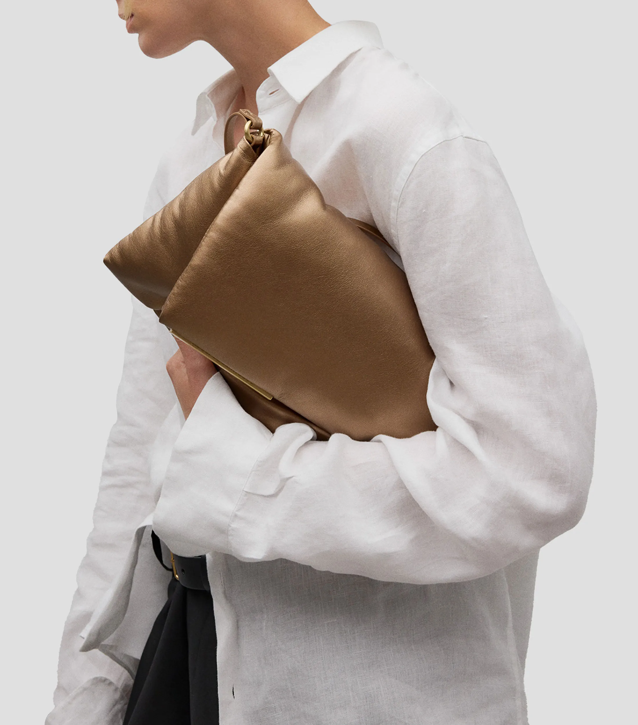 Adolfo Dominguez Bolso Clutch con Logotipo Mujer