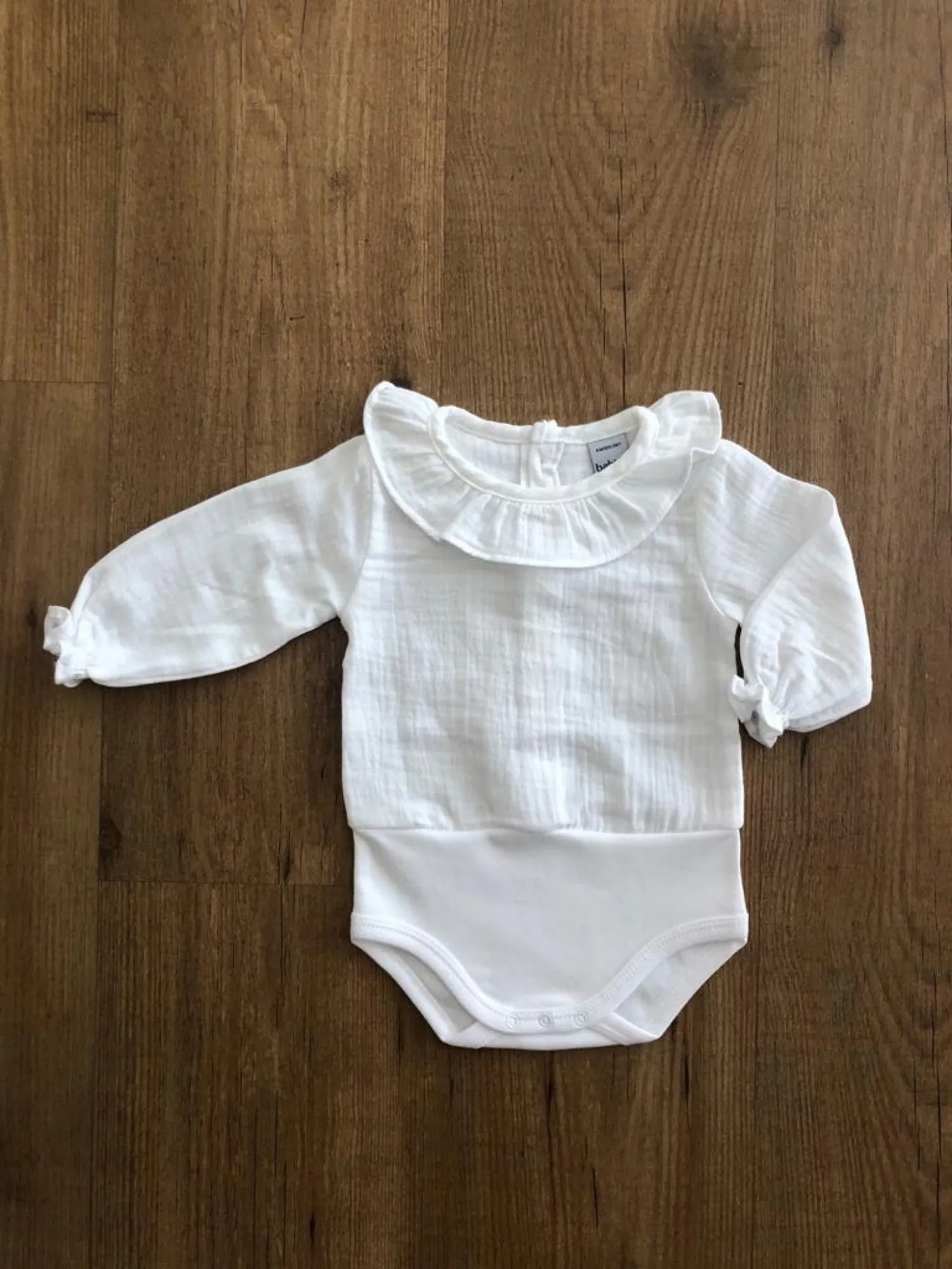 Bambula bodysuit with collar