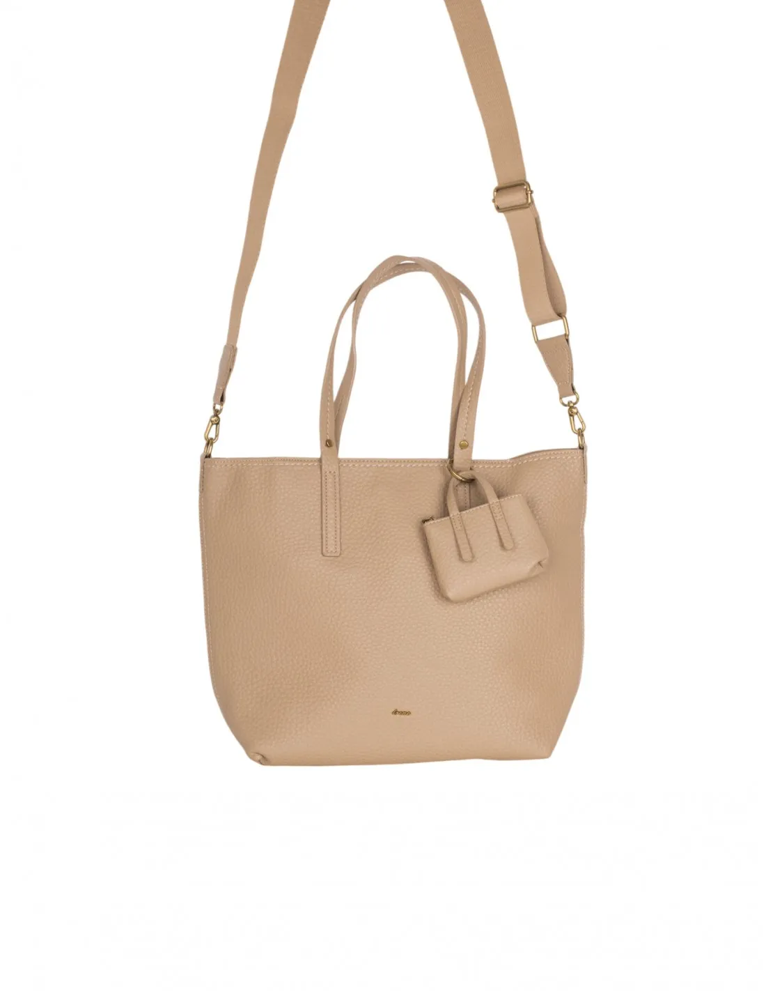 Bolso Shopper Beige Monedero