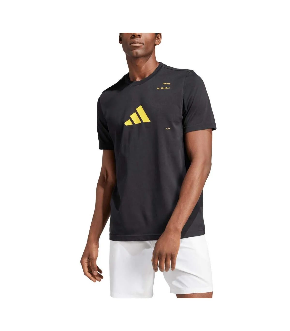 Camiseta Adidas Tenis Hombre Negra