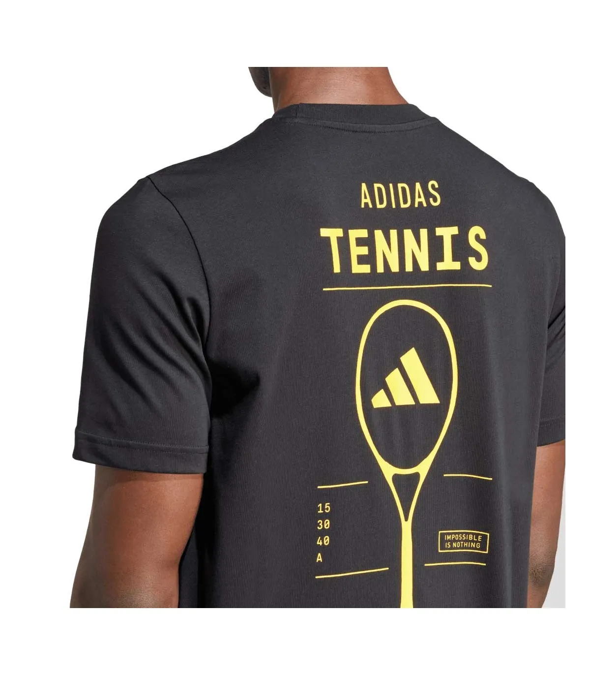 Camiseta Adidas Tenis Hombre Negra