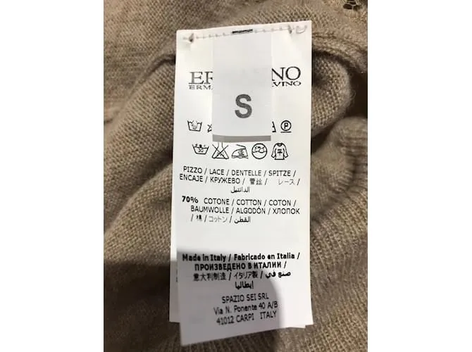 Camiseta de punto ERMANNO SCERVINO.Algodón S Internacional Beige 