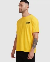 Camiseta RVCA Hombre manga corta MATTY MATHESON GLORIOUS MEATS GOLD (0581) Ref. Z1SSSERVF1 amarilla