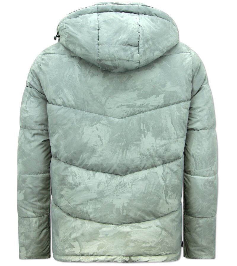 Chaqueta Reflector Gris Hombre con Capucha
