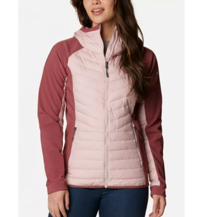 Columbia Powder Lite Hybrid (Dusty Pink / Beetroot) Chaqueta híbrida con capucha para mujer