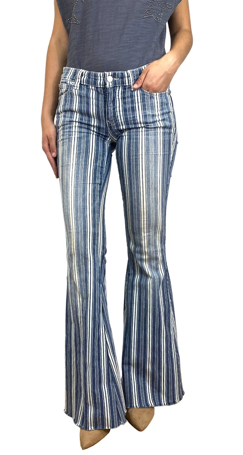 FREE PEOPLE Pantalón Denim Rayas