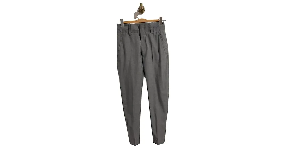 ISABEL MARANT ETOILE Pantalón T.Lana XS Internacional Gris 