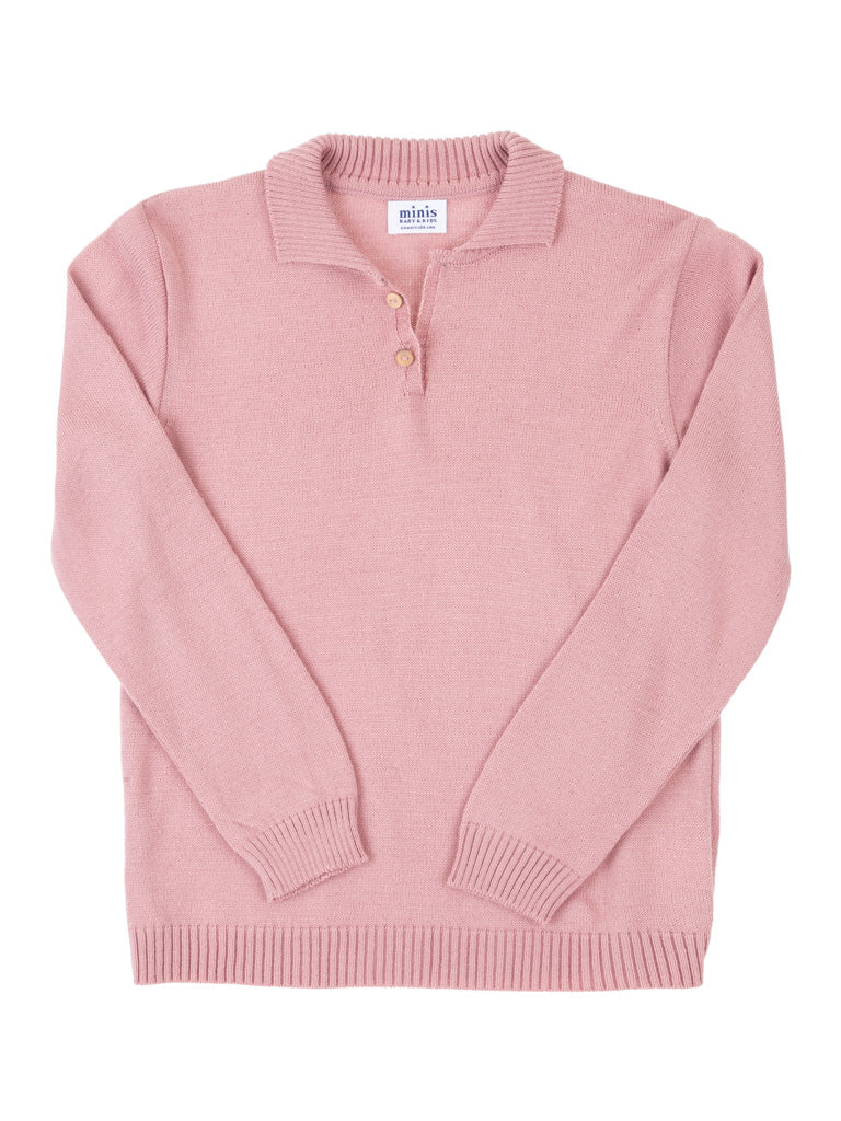 Jersey rosa cuello polo