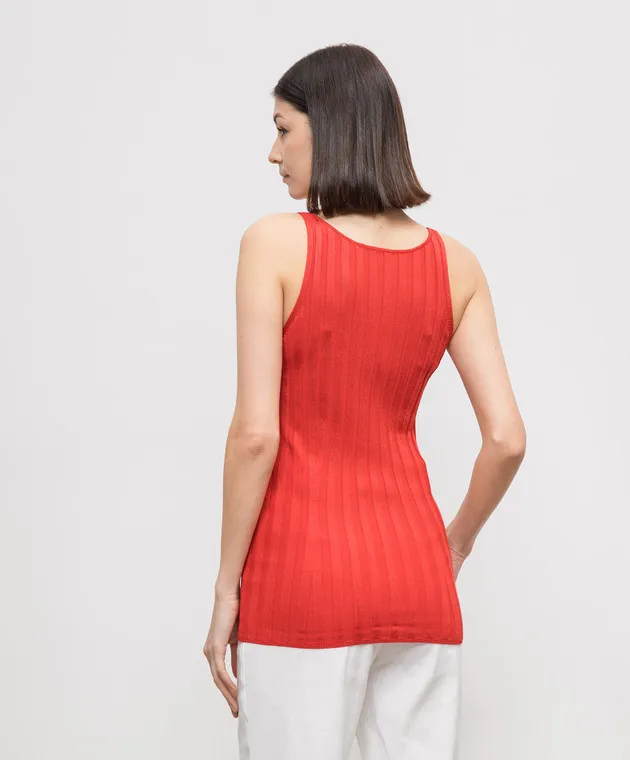 JOSEPH Red ribbed top
