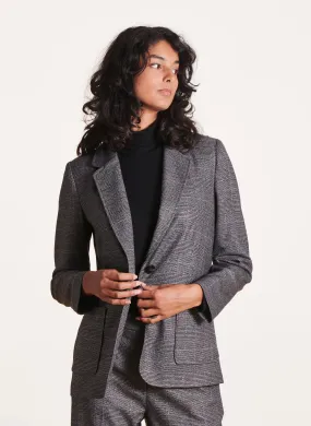 LA FEE MARABOUTEE Chaqueta sastre recta estampada en gris