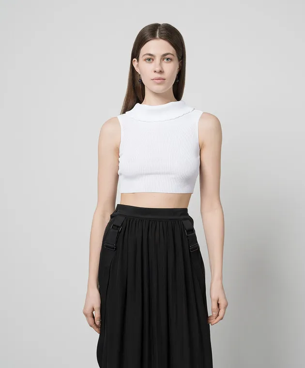 Max Mara White OSAKA ribbed top