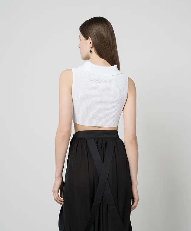 Max Mara White OSAKA ribbed top