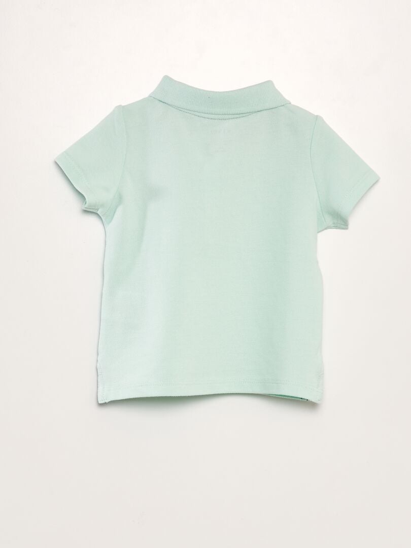 POLO DE PIQUé DE ALGODóN 'PALMERAS'  VERDE