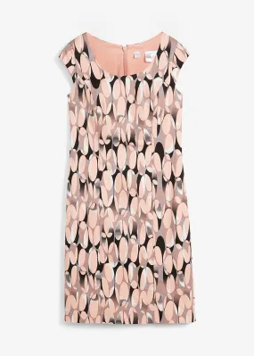 Vestido de tubo estampado Rosa envejecido estampado