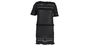 Vestido perforado Isabel Marant de viscosa negra Negro 