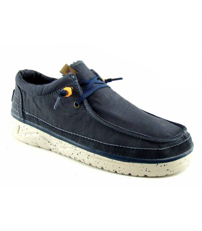 Zapatos de hombre en loneta azul