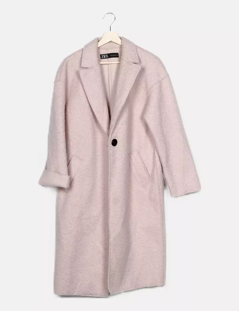 Zara Abrigo rosa básico